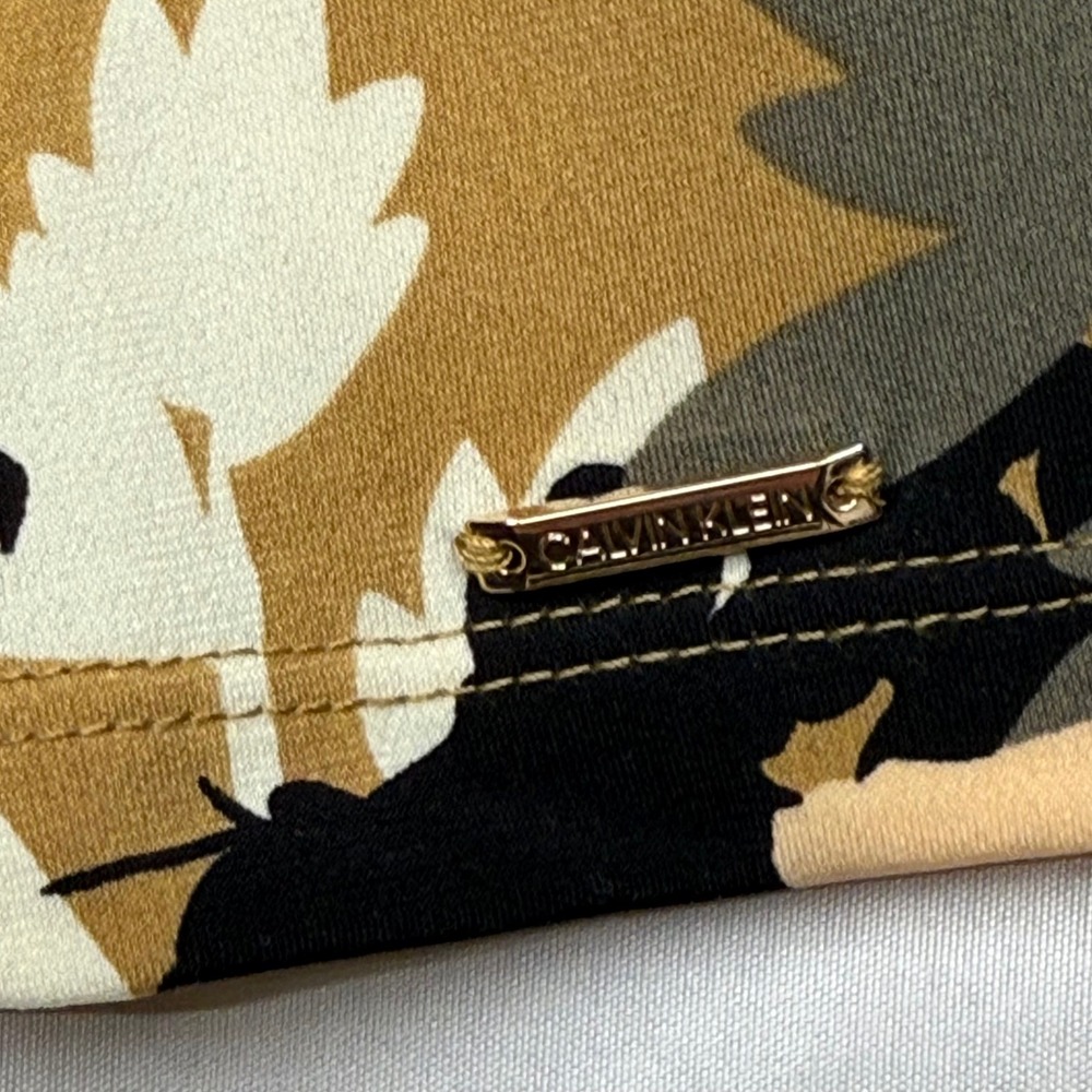 Calvin Klein‎ Sleeveless Floral Print Pleated Neck Top Women's Size L G G - Picture 8 of 10